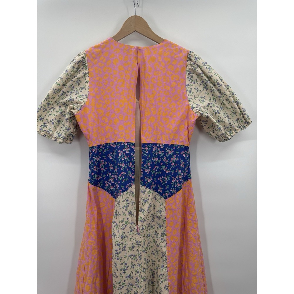 English Factory Mixed Print Cotton Maxi Dress M Country Patchwork Prairie Cottag - Picture 4 of 11